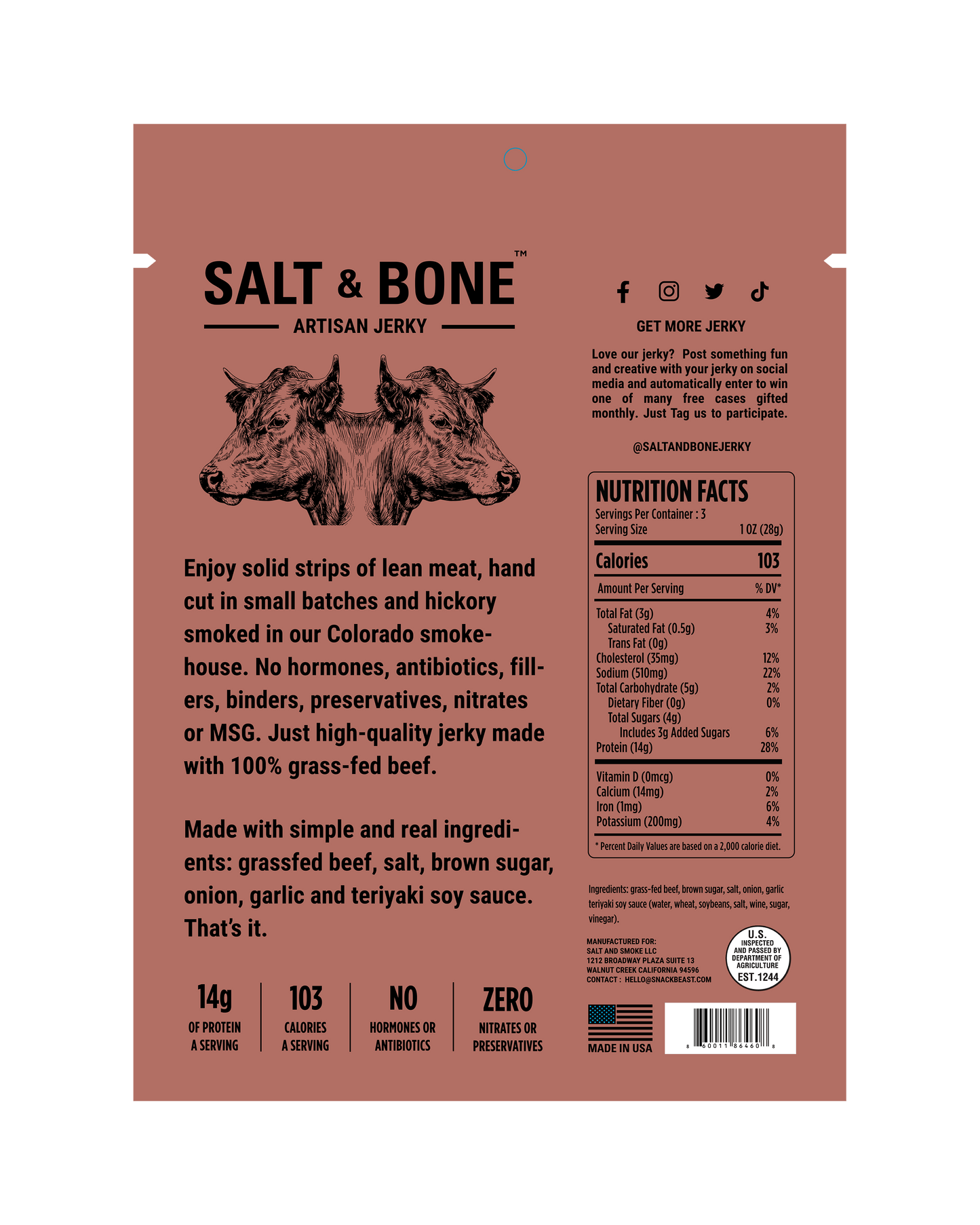 Salt & Bone Grass-Fed Beef Jerky Bundle
