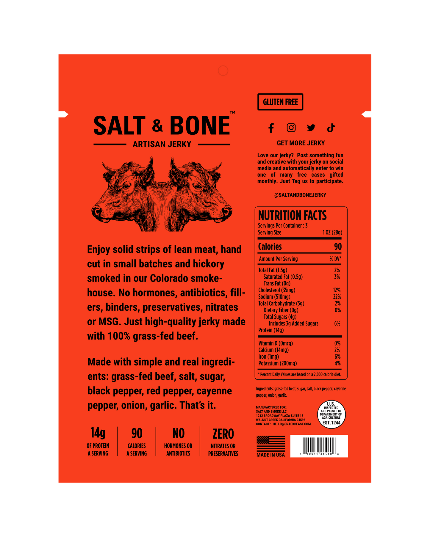 Salt & Bone Grass-Fed Beef Jerky Bundle